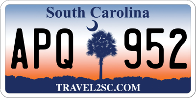SC license plate APQ952