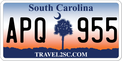 SC license plate APQ955