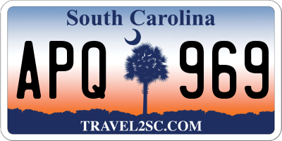 SC license plate APQ969