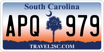 SC license plate APQ979