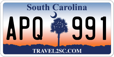 SC license plate APQ991