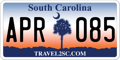 SC license plate APR085