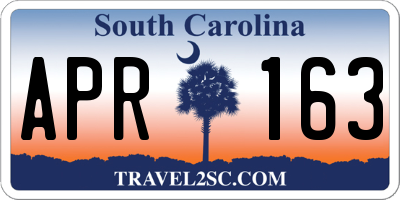 SC license plate APR163
