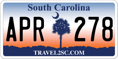 SC license plate APR278