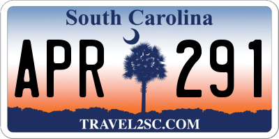 SC license plate APR291