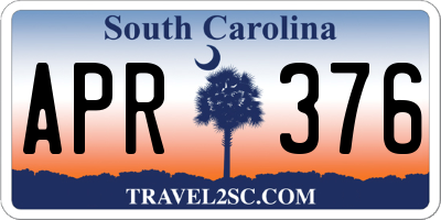 SC license plate APR376