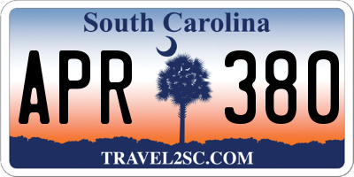 SC license plate APR380