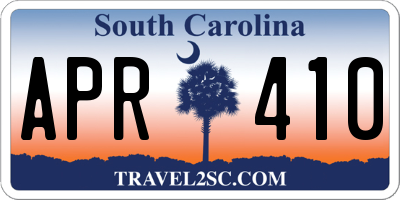 SC license plate APR410