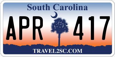SC license plate APR417