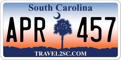 SC license plate APR457
