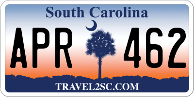 SC license plate APR462