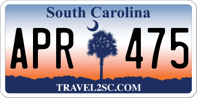 SC license plate APR475