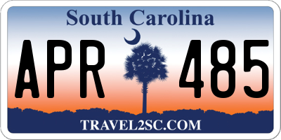 SC license plate APR485