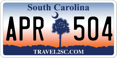SC license plate APR504