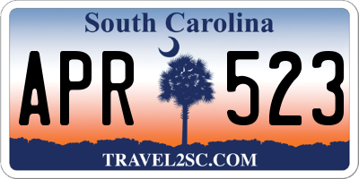 SC license plate APR523