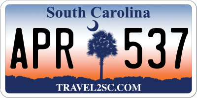 SC license plate APR537