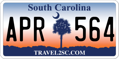 SC license plate APR564