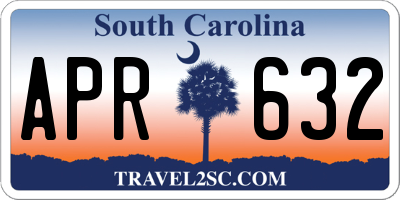 SC license plate APR632