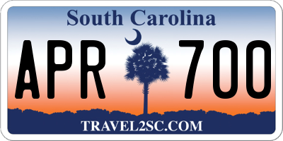 SC license plate APR700