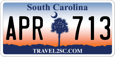 SC license plate APR713