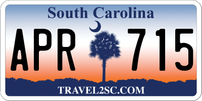 SC license plate APR715