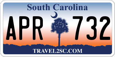 SC license plate APR732