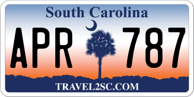 SC license plate APR787