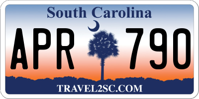 SC license plate APR790