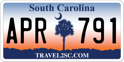 SC license plate APR791