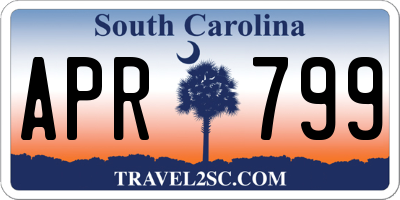 SC license plate APR799