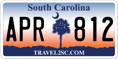 SC license plate APR812