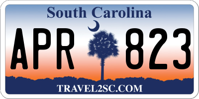 SC license plate APR823