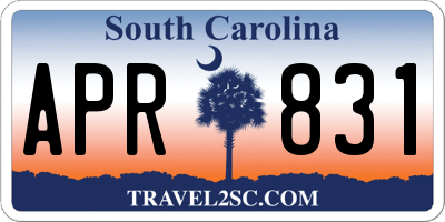 SC license plate APR831