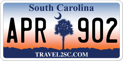 SC license plate APR902