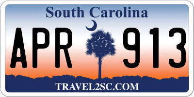 SC license plate APR913