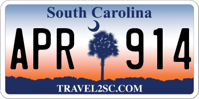 SC license plate APR914