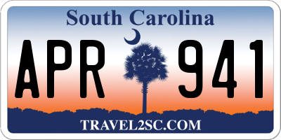 SC license plate APR941