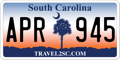SC license plate APR945