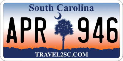 SC license plate APR946
