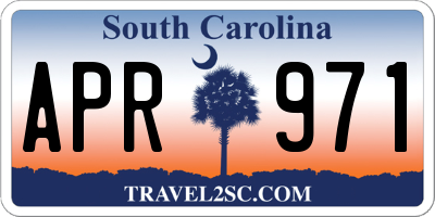 SC license plate APR971