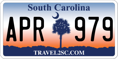 SC license plate APR979