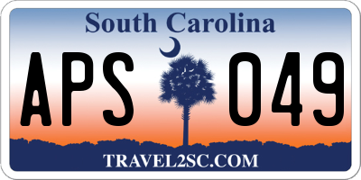 SC license plate APS049