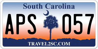 SC license plate APS057