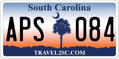 SC license plate APS084