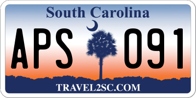 SC license plate APS091