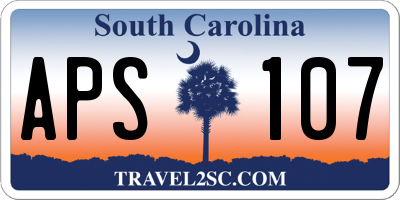 SC license plate APS107