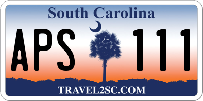 SC license plate APS111