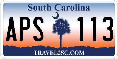 SC license plate APS113