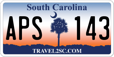 SC license plate APS143