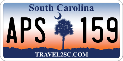 SC license plate APS159